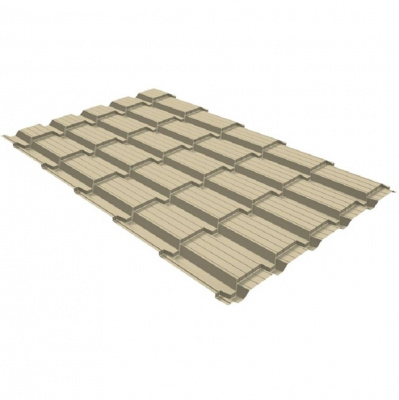 Металлочерепица Quadro Profi  0,5 (Satin 1015)