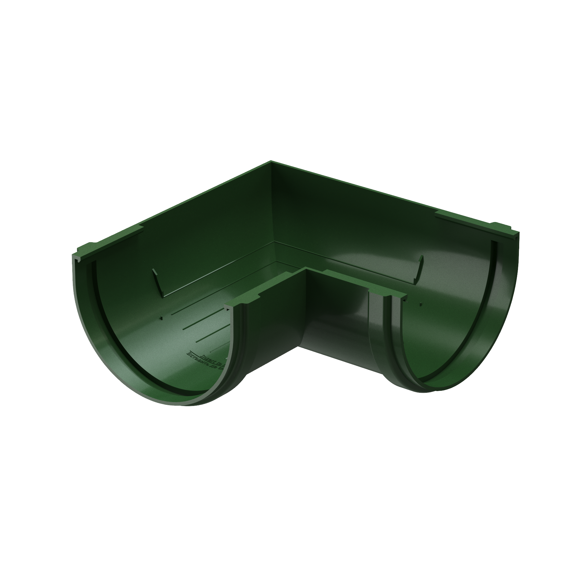 Угловой элемент желоба 90° Döcke STANDARD